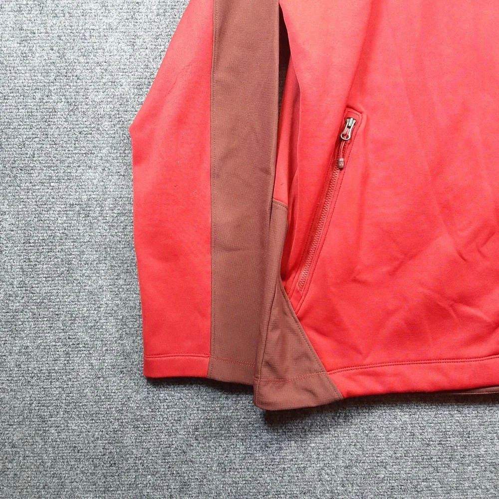 The North Face Fleece Jacket Men's 2XL Full Zip Lightweight Zip Turtleneck Red